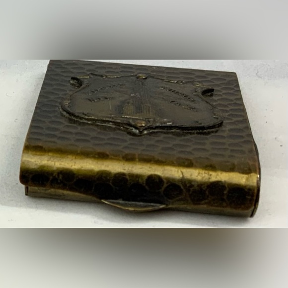 Vintage Brass Matchbox Holder Chrysler Building New York - Picture 3 of 4